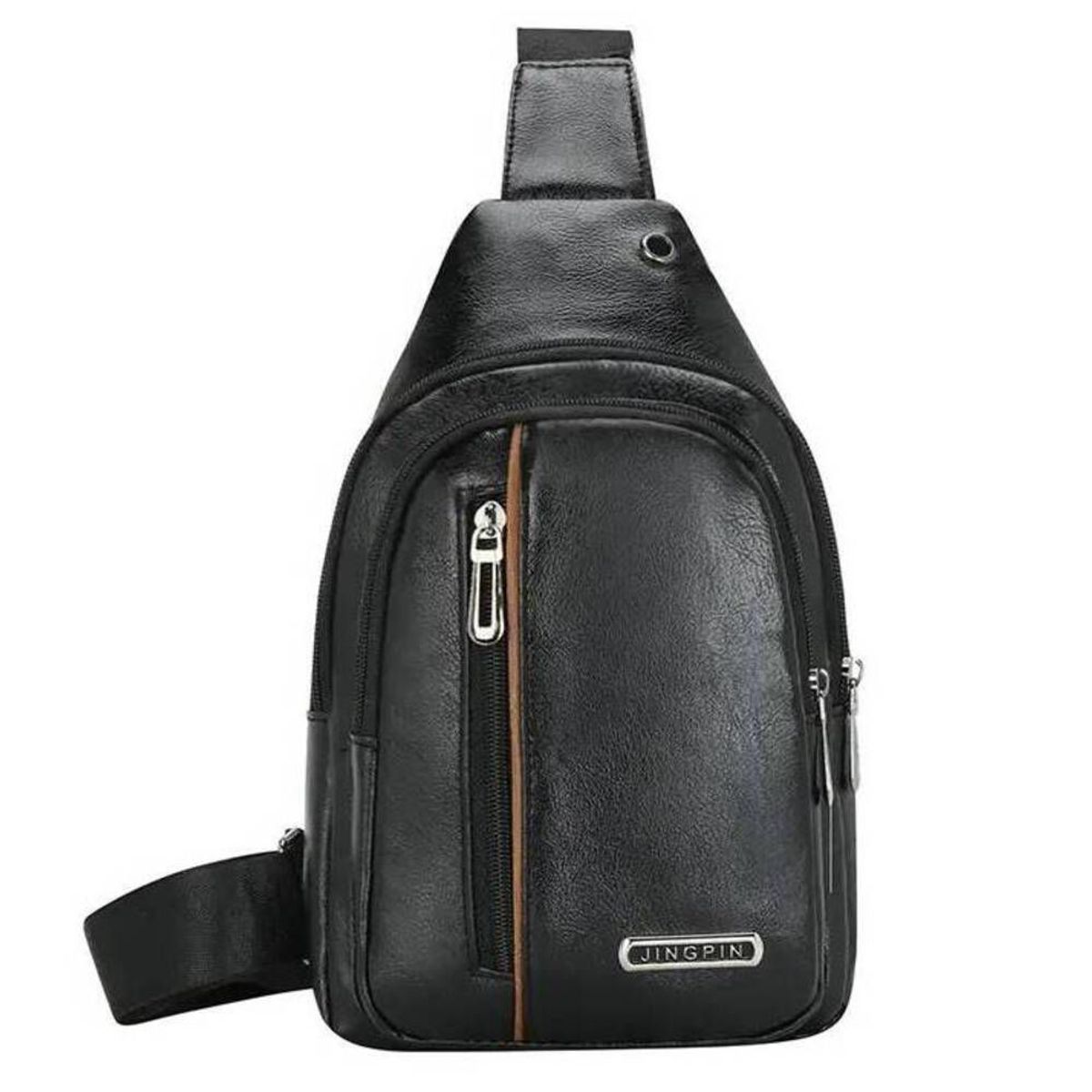 GENERICO - Morral Hombre Cuero Sintético Pechera Riñonera Calidad 3A