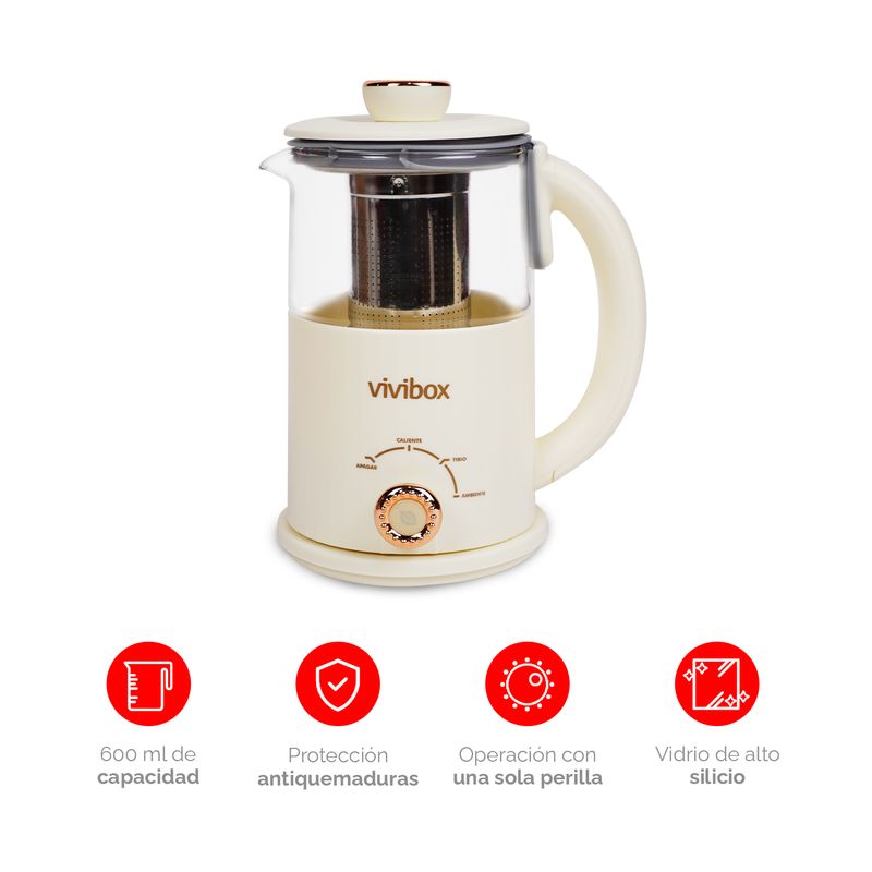 VIVIBOX - Tetera Eléctrica Eficiencia Y Estilo Para Tus Infusiones