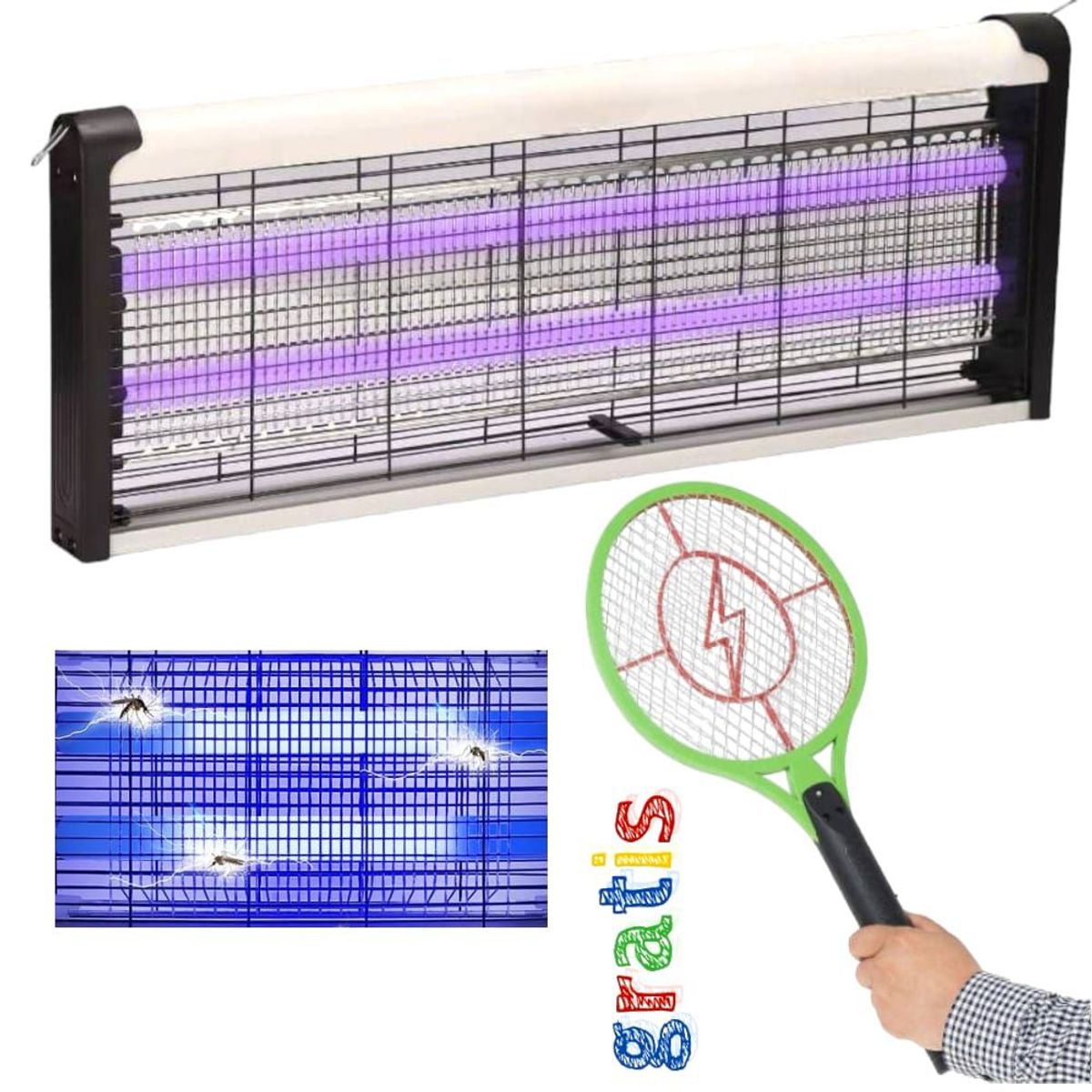 OEM - Panel Matamosquito Insectocutor UV Zancudos Polilla 10W Gratis Raqueta