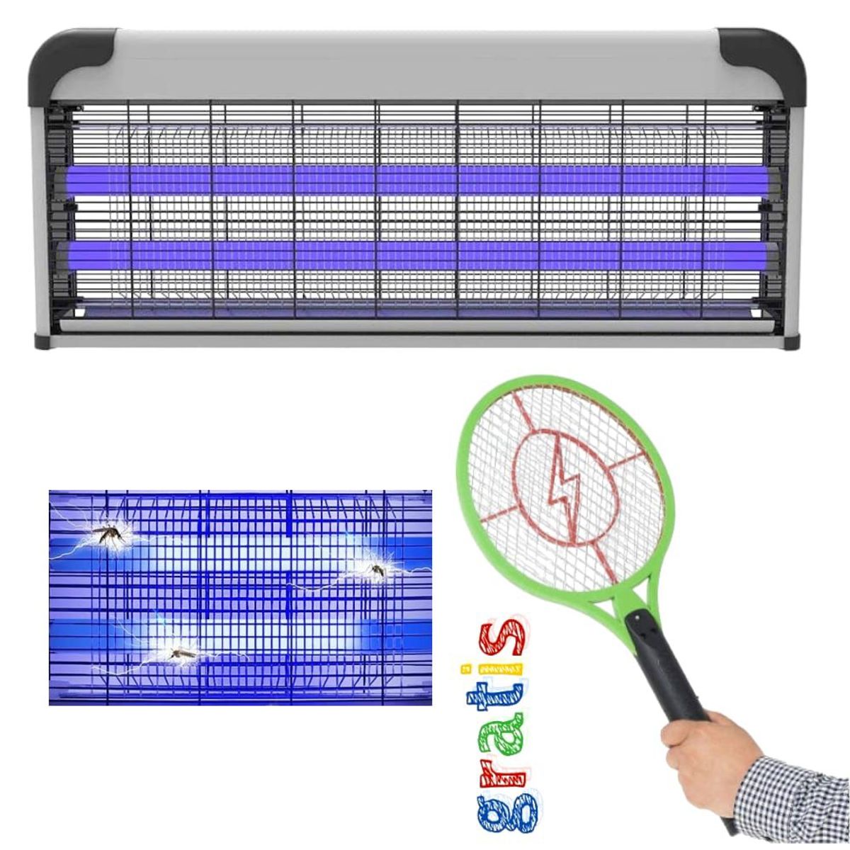 OEM - Panel Matamosquito Insectocutor UV Zancudos Polilla 10W Gratis Raqueta