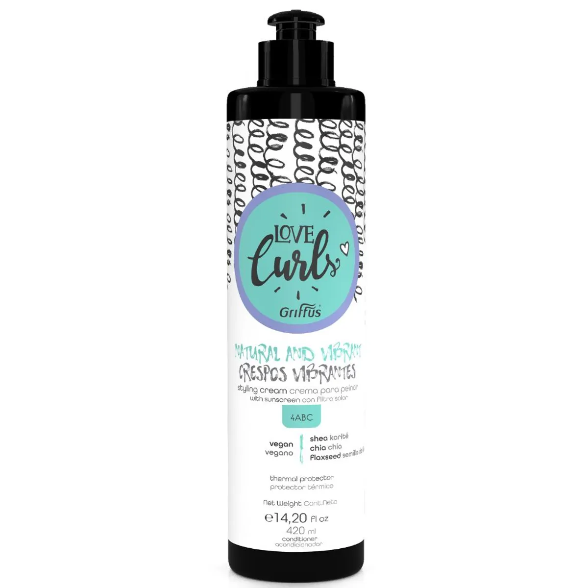 GRIFFUS - Crema de Peinar Love Curls Crespos Vibrantes Griffus 420ml