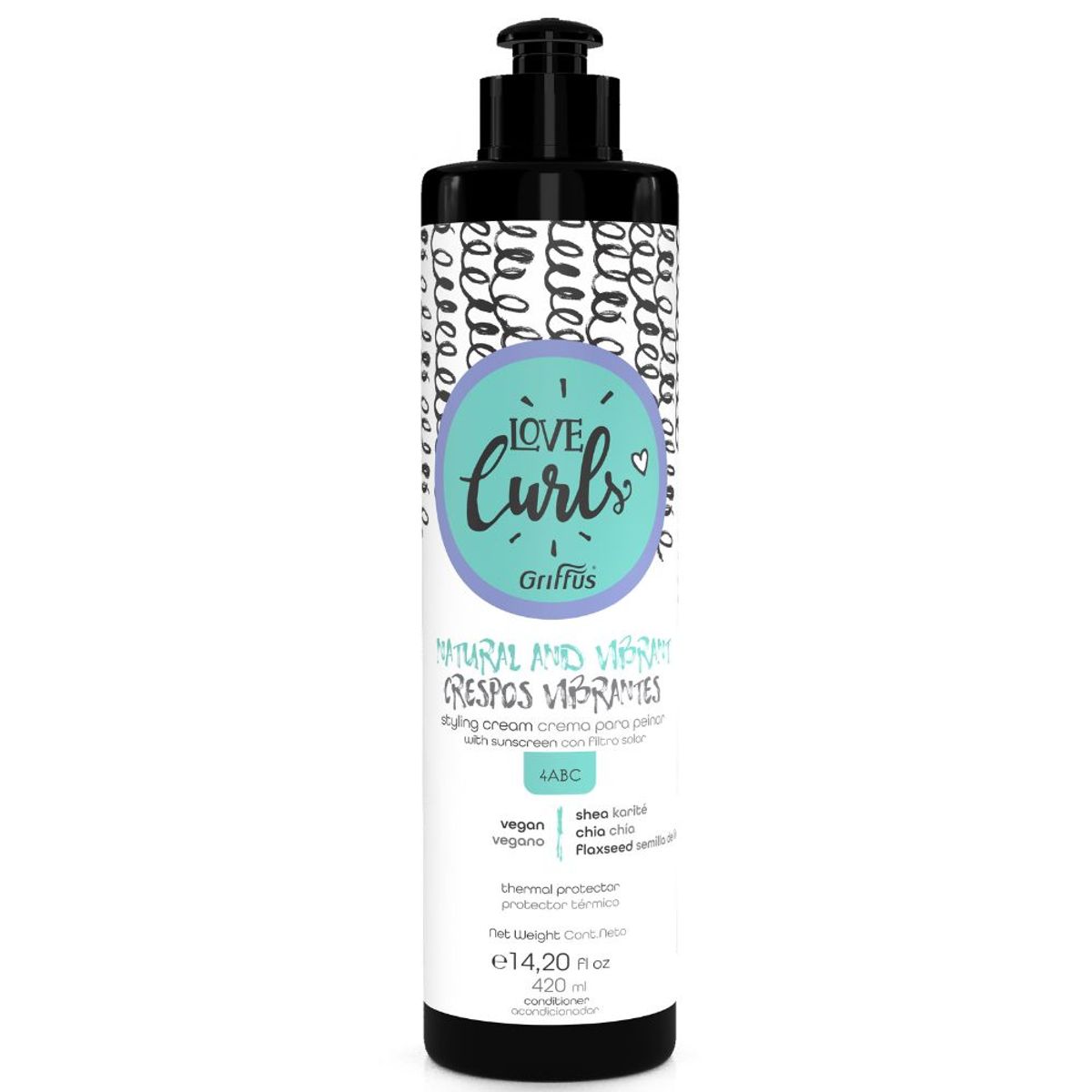 GRIFFUS - Crema de Peinar Love Curls Crespos Vibrantes Griffus 420ml