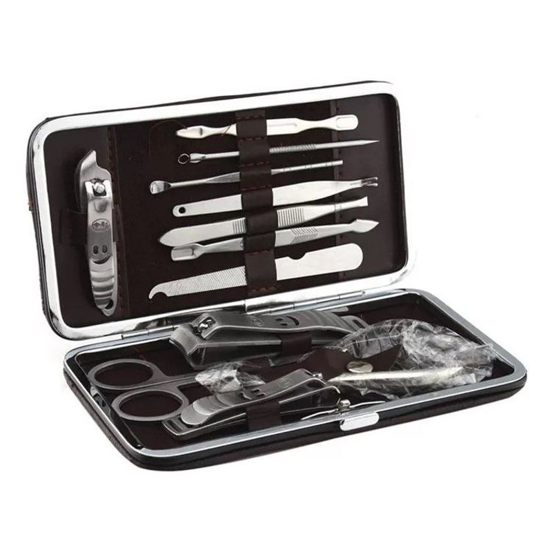 GENERICO - Set Manicure y Pedicure 14 piezas Acero