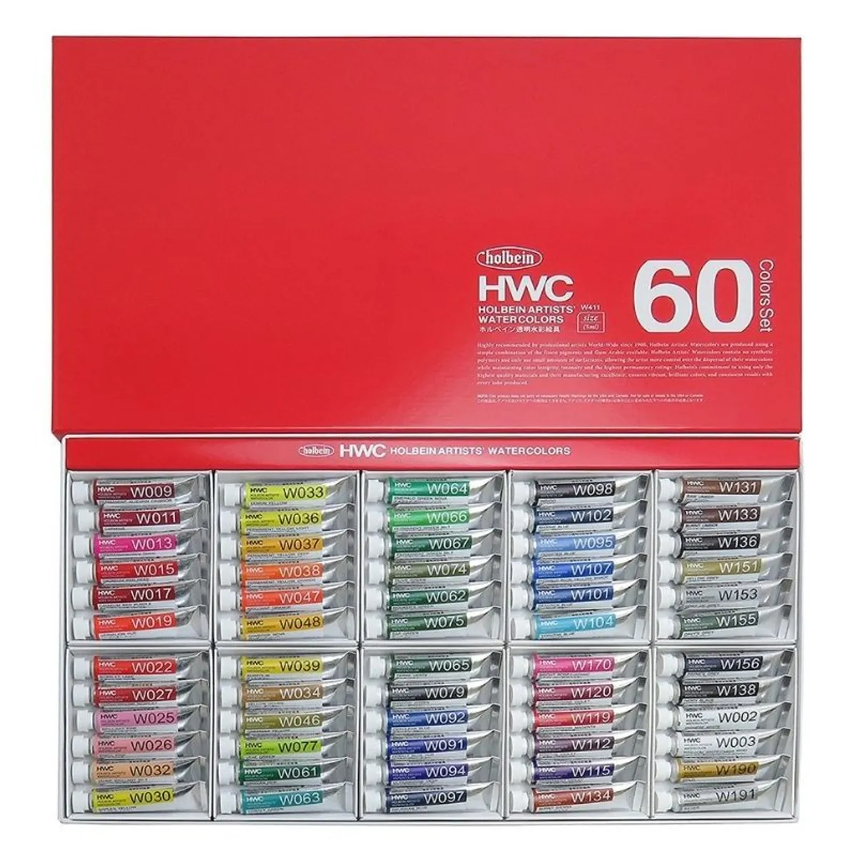 GENERICO - HOLBEIN Acuarelas Set 5ml 60 colores