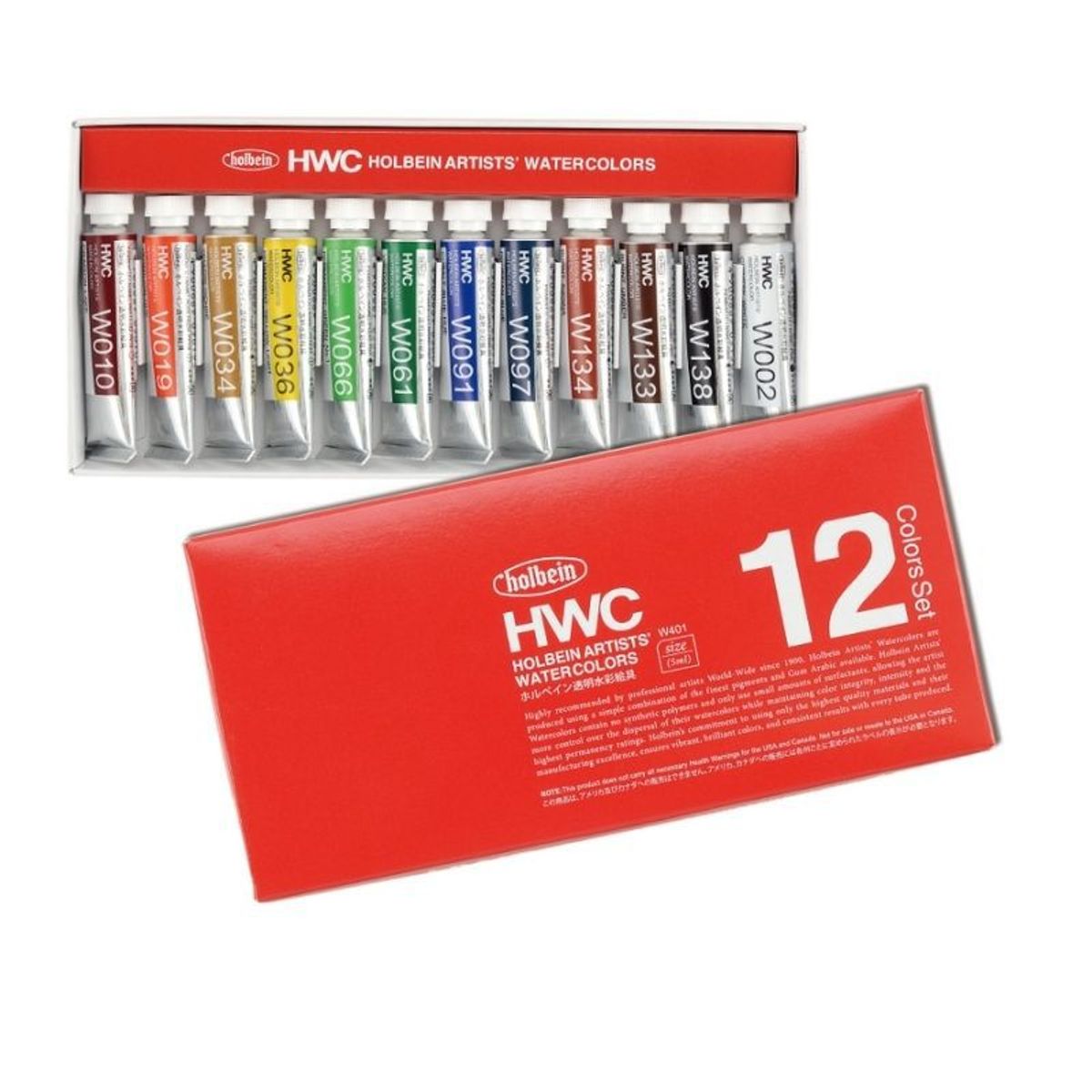GENERICO - HOLBEIN Acuarelas Set 5ml 12 colores