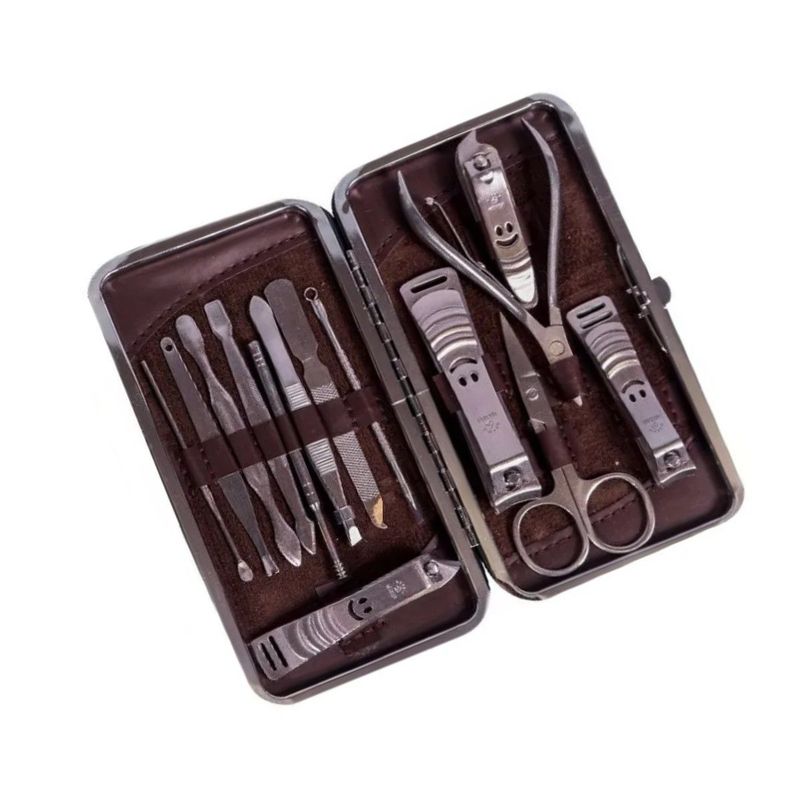 GENERICO - Set de Manicure y Pedicure Kit De 14pcs de Acero
