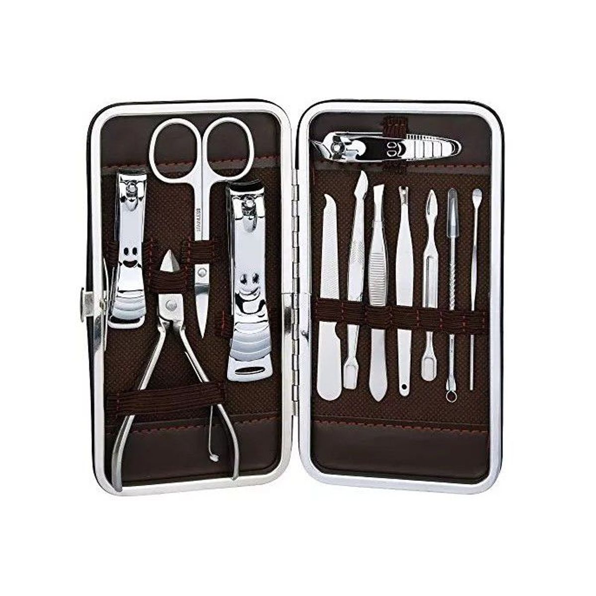 GENERICO - Set de Manicure y Pedicure Kit De 14pcs de Acero