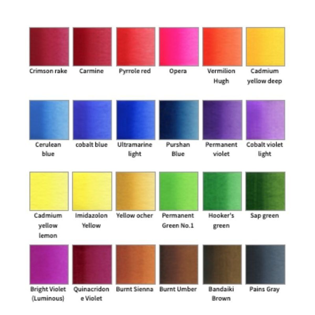 GENERICO - HOLBEIN Acuarelas botánicas Set 5ml 24 colores