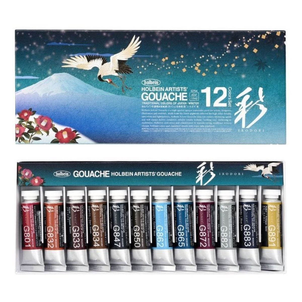 GENERICO - HOLBEIN Tempera Gouache set 15 ml 12 colores / Invierno