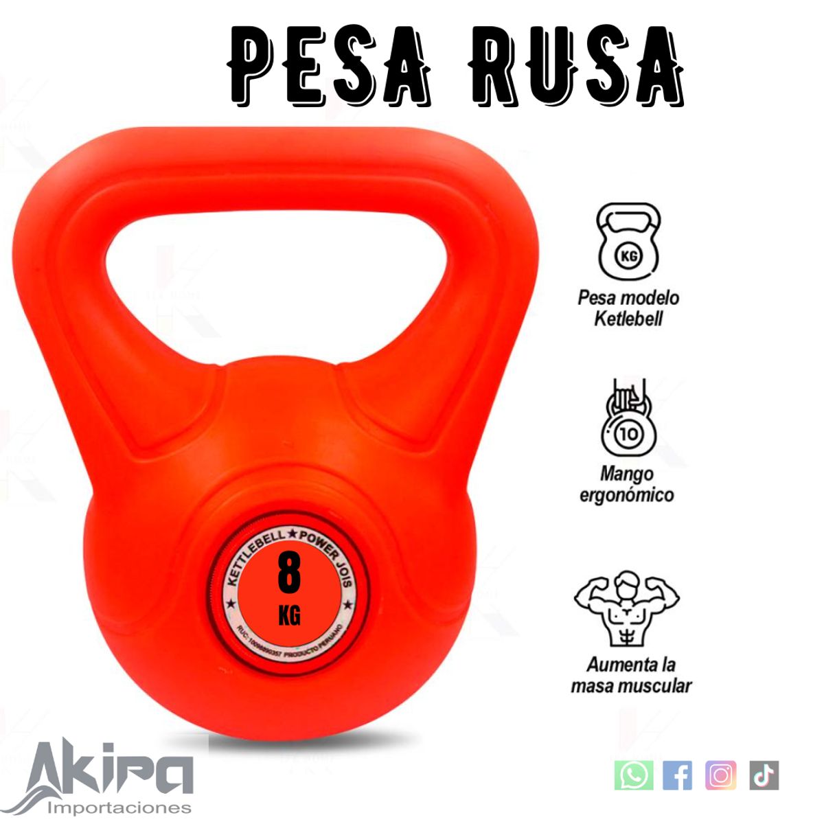 NACIONAL - Pesa Rusa 8 Kilos Nacional PVC