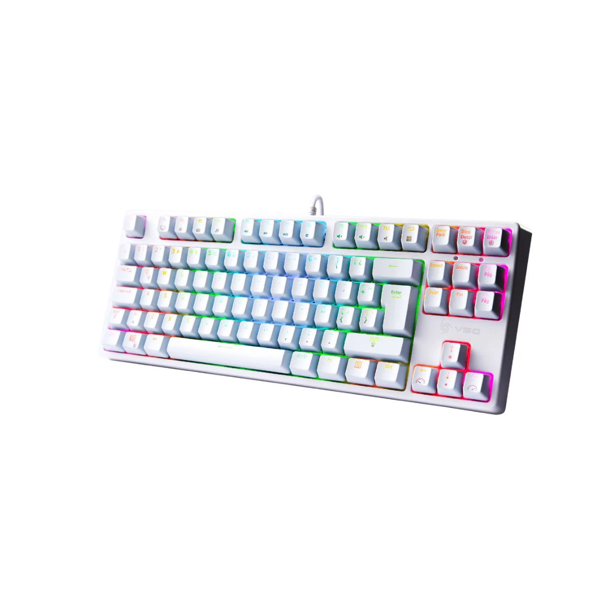 VSG - Teclado Mecánico Gamer VSG Alnitak Blanco con Interruptor Kailh Marrón