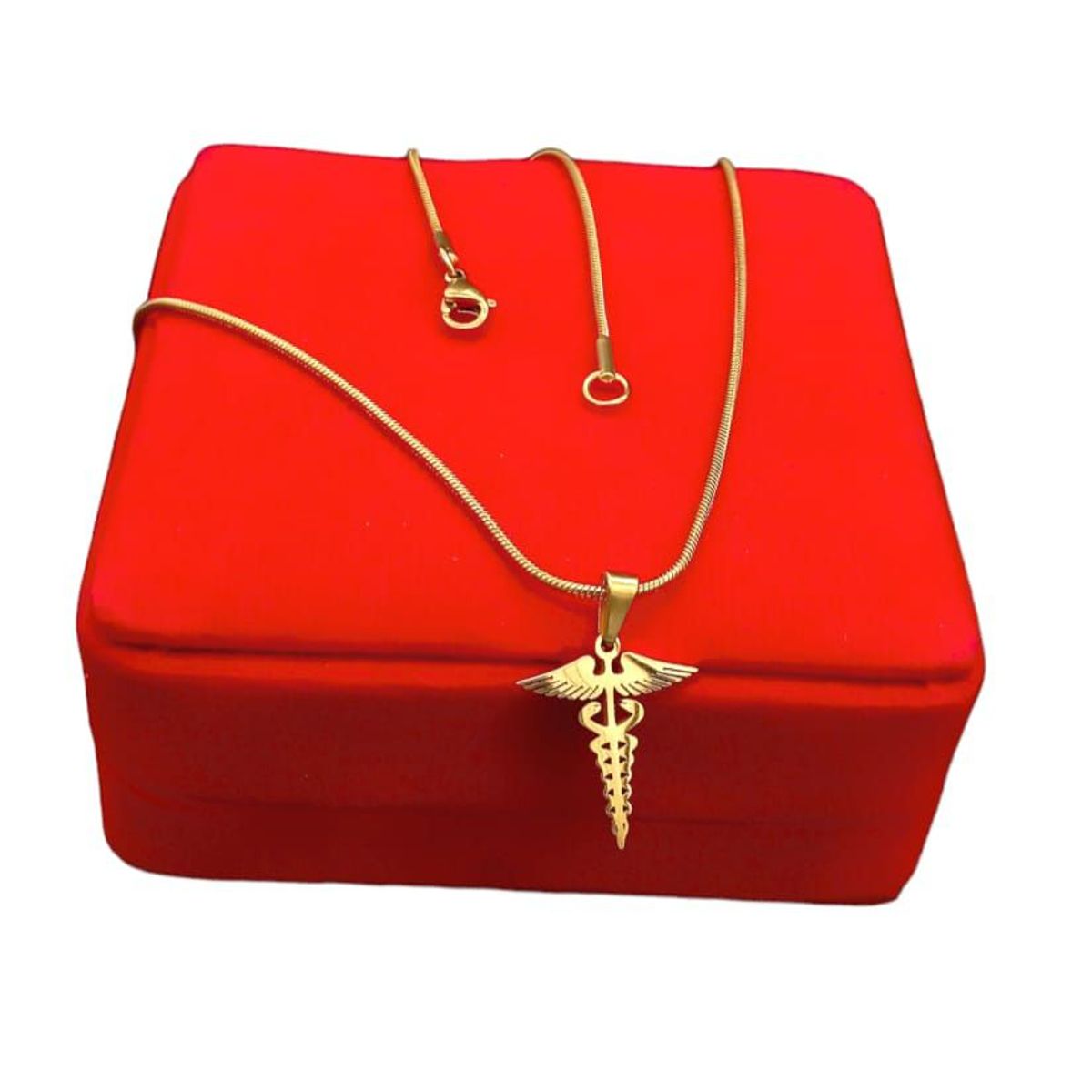 GENERICO - Collar Modelo Medicina En Acero Enchapado En Oro 18k