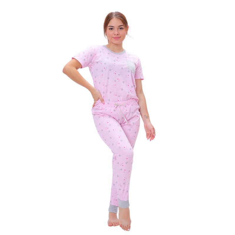 GENERICO - Pijama Dama Algodón Pink Star Inga Pijamas