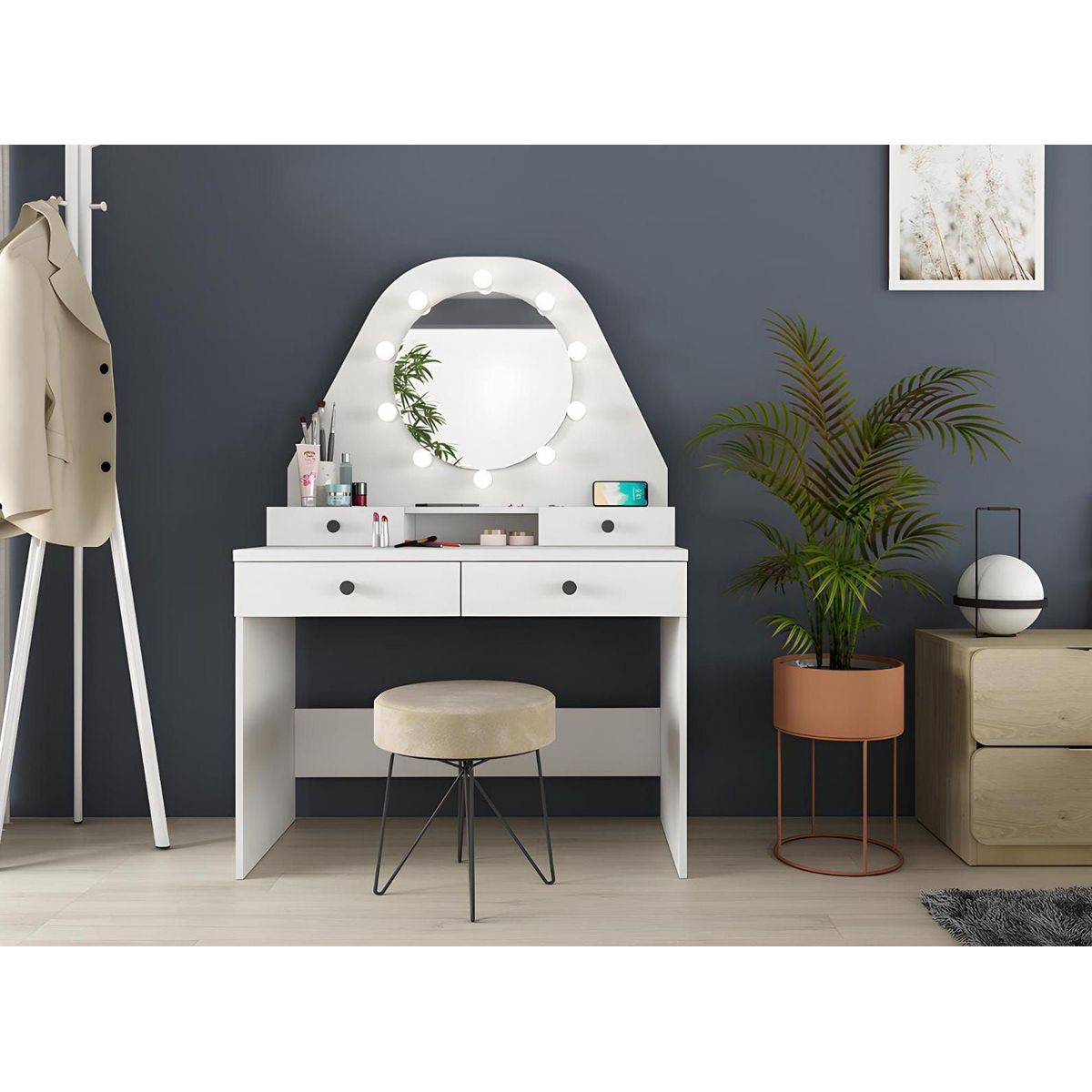 NACION MUEBLES - Tocador Moderno Lucero con Luces