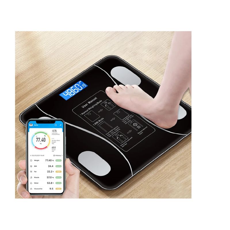 GENERICO - BALANZA INTELIGENTE BLUETOOH  PESO HASTA 180 KG