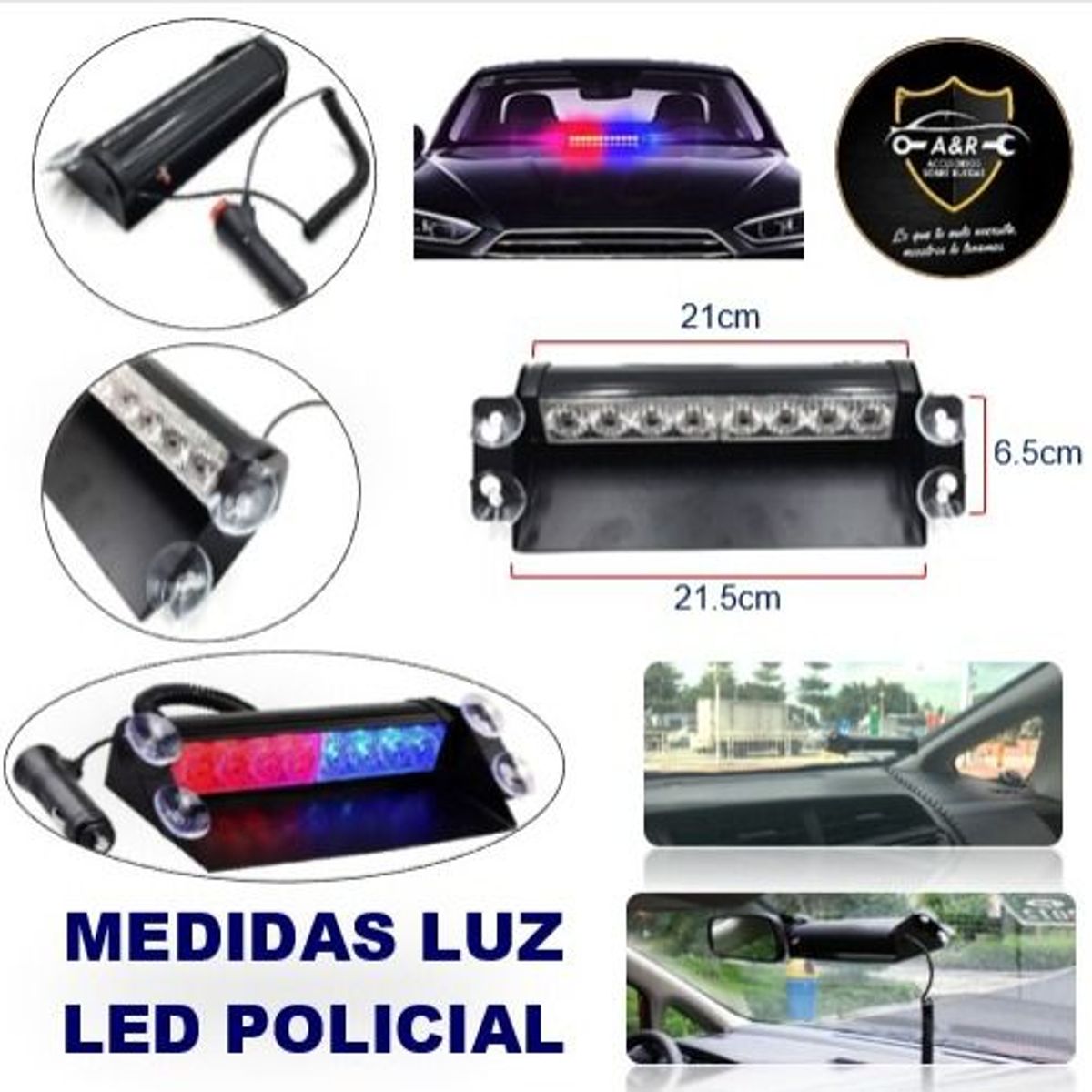 GENERICO - LUZ POLICIAL PARA AUTOS Y CAMIONETAS