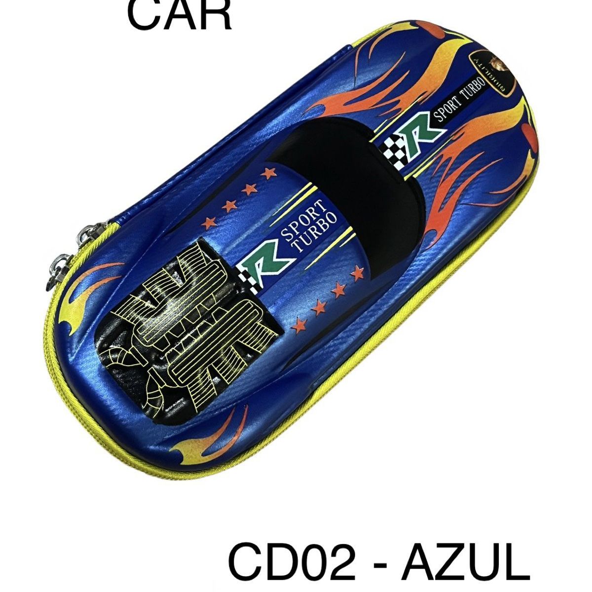 GENERICO - CARTUCHERA DE NIÑO CAR 3D AZUL