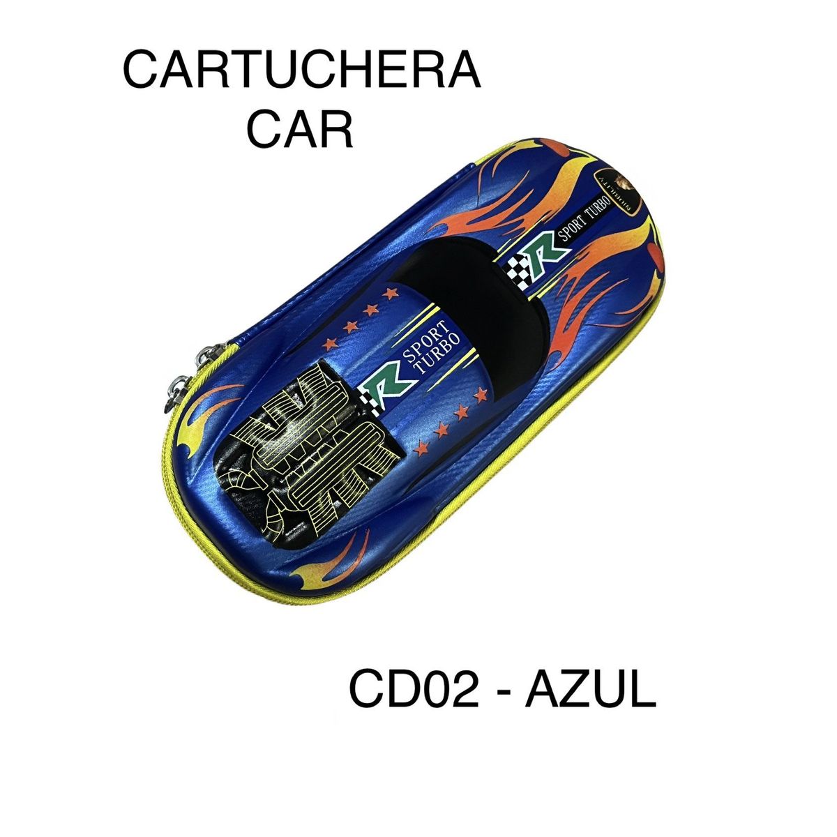 GENERICO - CARTUCHERA DE NIÑO CAR 3D AZUL