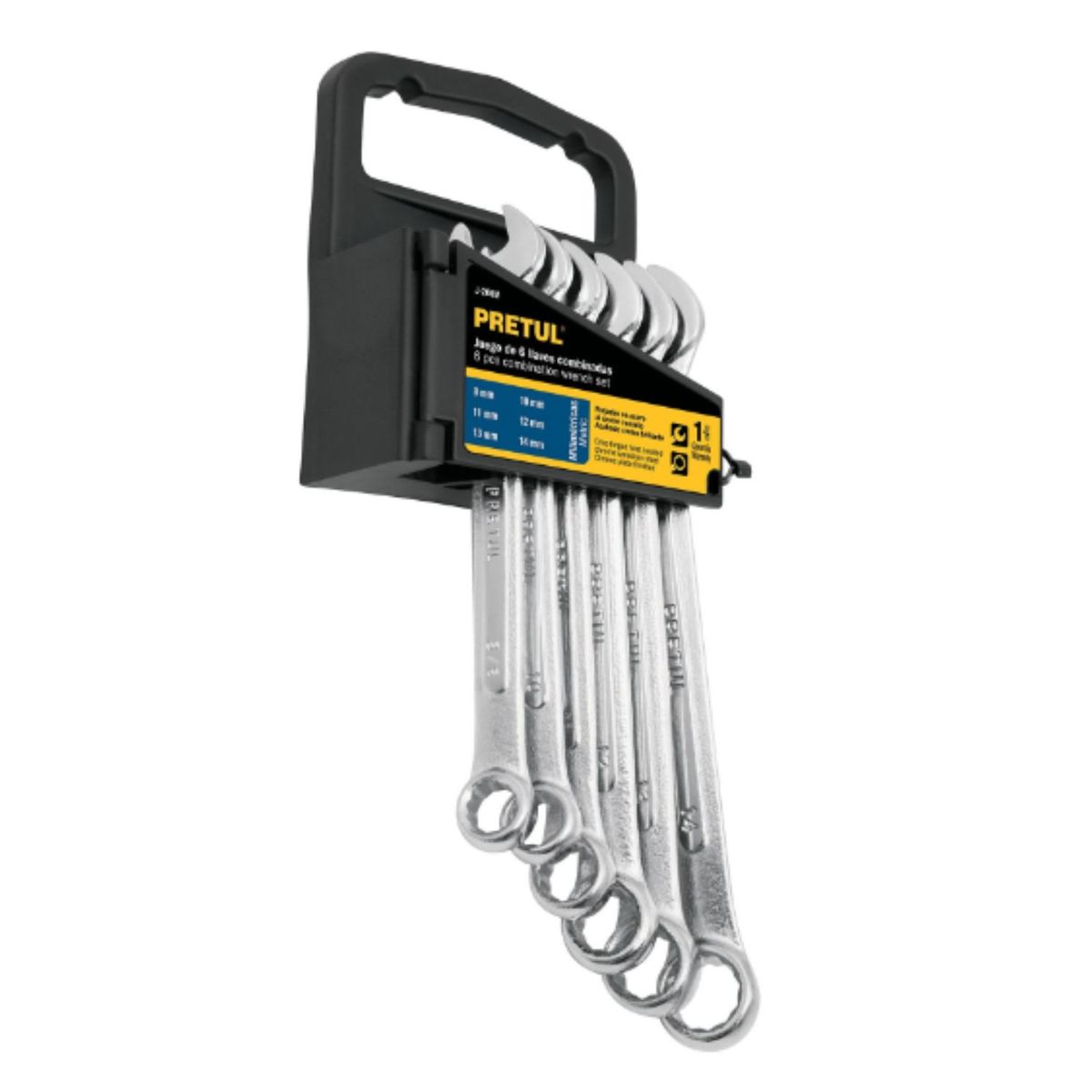 PRETUL - Juego de 6 llaves mixtas mm pretul