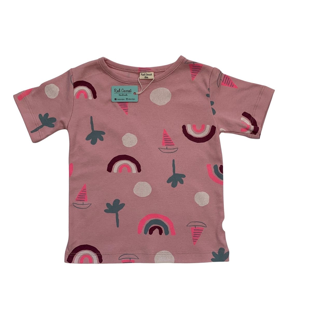 RED CARROT - Polo rosado con arcoiris