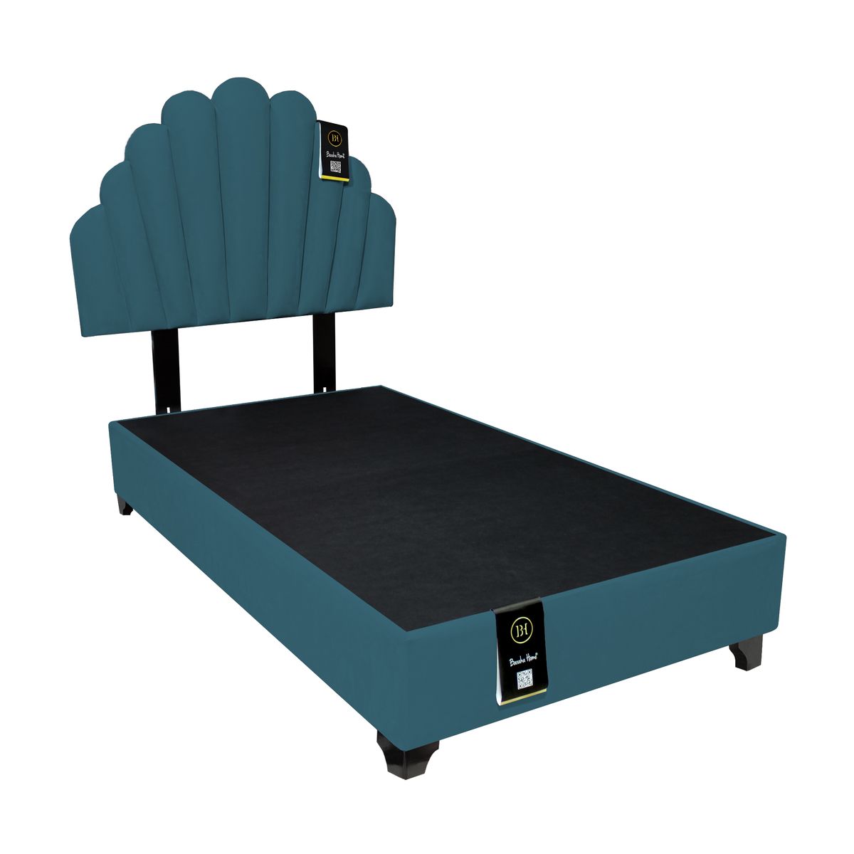 BARAKA HOME - Dormitorio Afrodita + Cabecera patas ajustables 1.5 plz - Cobalto