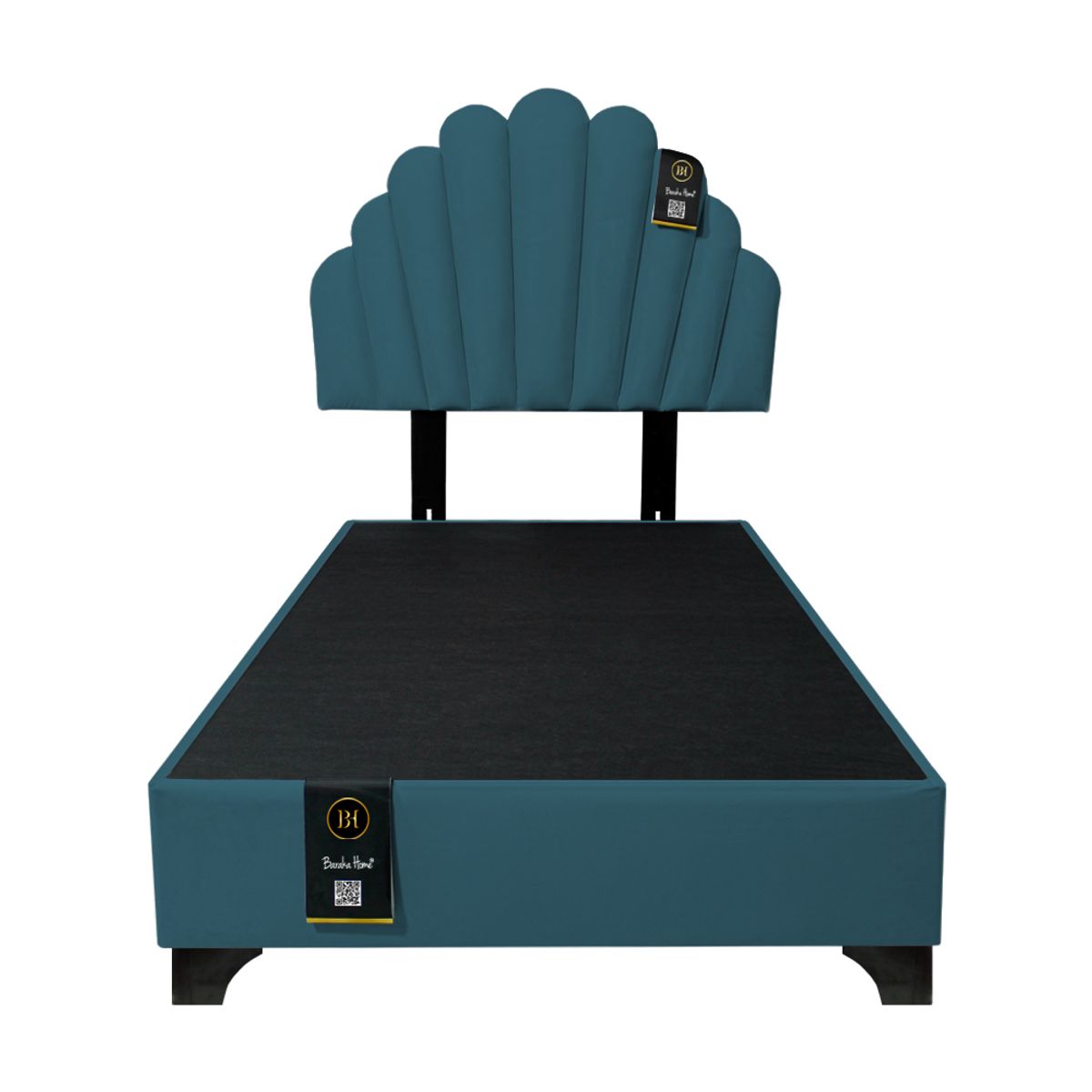 BARAKA HOME - Dormitorio Afrodita + Cabecera patas ajustables 1.5 plz - Cobalto