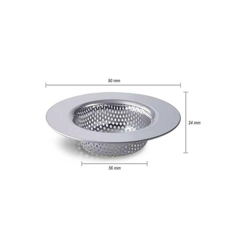 GENERICO - Rejilla Filtrador para Lavaderos de Acero Inoxidable 90mm