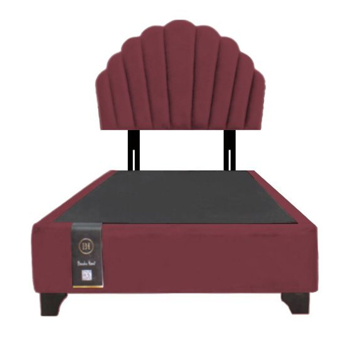 BARAKA HOME - Dormitorio Afrodita + Cabecera patas ajustables 1.5 plz - Vino