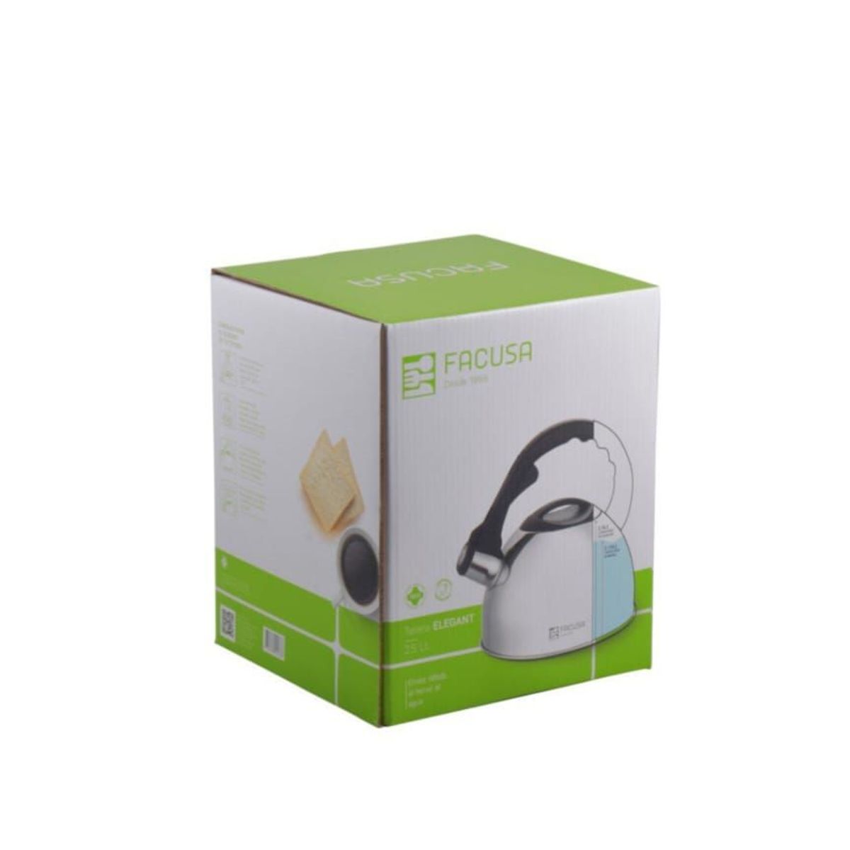 FACUSA - Tetera Acero Inoxidable Facusa de 3 litros con Silbador