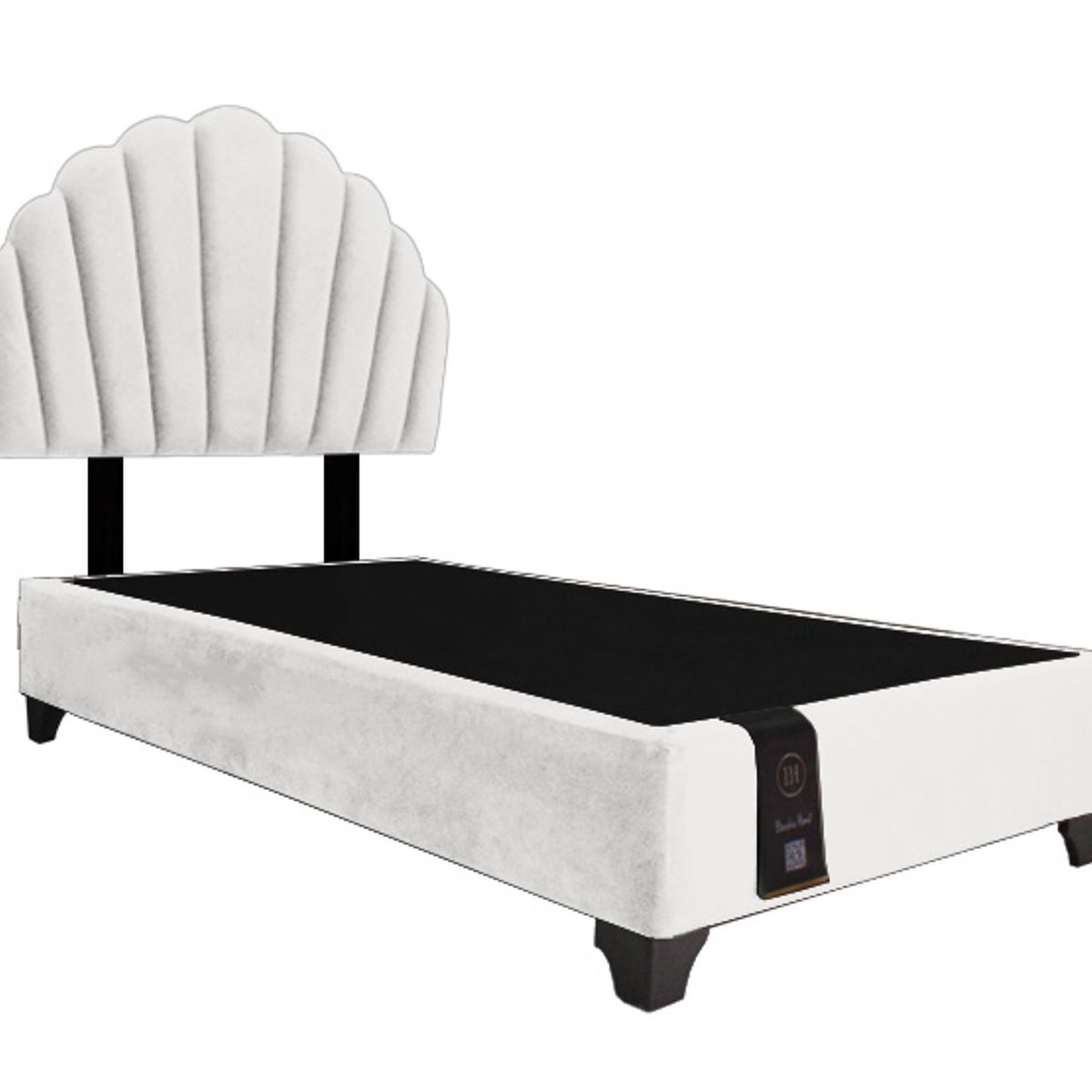 BARAKA HOME - Dormitorio Afrodita + Cabecera patas ajustables 1.5 plz - Ivory