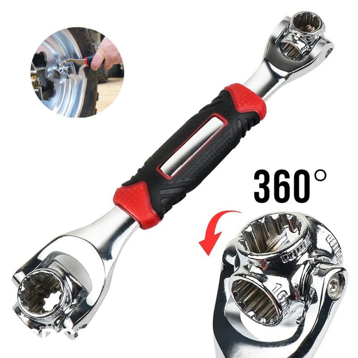 GENERICO - Llave Universal Wrench Multiuso 360° 48 En 1 Acero