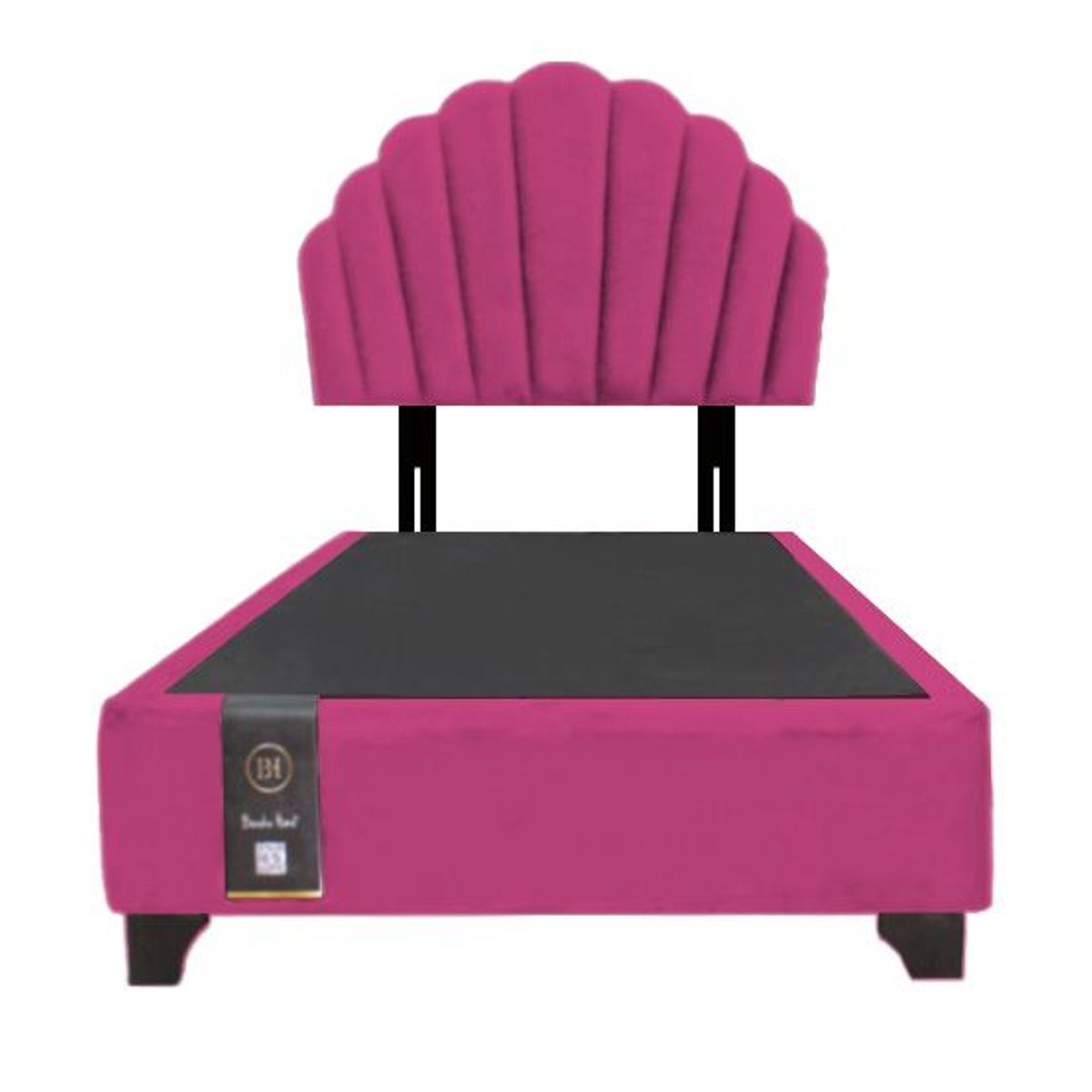 BARAKA HOME - Dormitorio Afrodita + Cabecera patas ajustables 1.5 plz - Fucsia