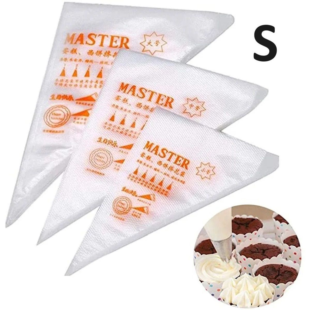 GENERICO - Bolsas de repostería desechables de 100 unidades S