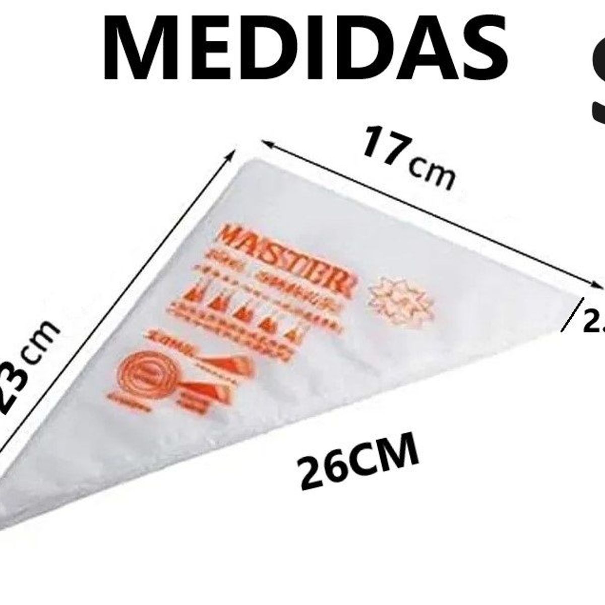 GENERICO - Bolsas de repostería desechables de 100 unidades S