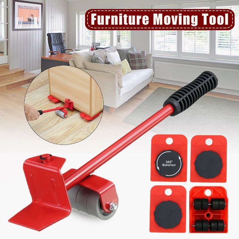 GENERICO - Set para Mover Muebles Elevador Transportador Moving Helpers Set 5 Pcs