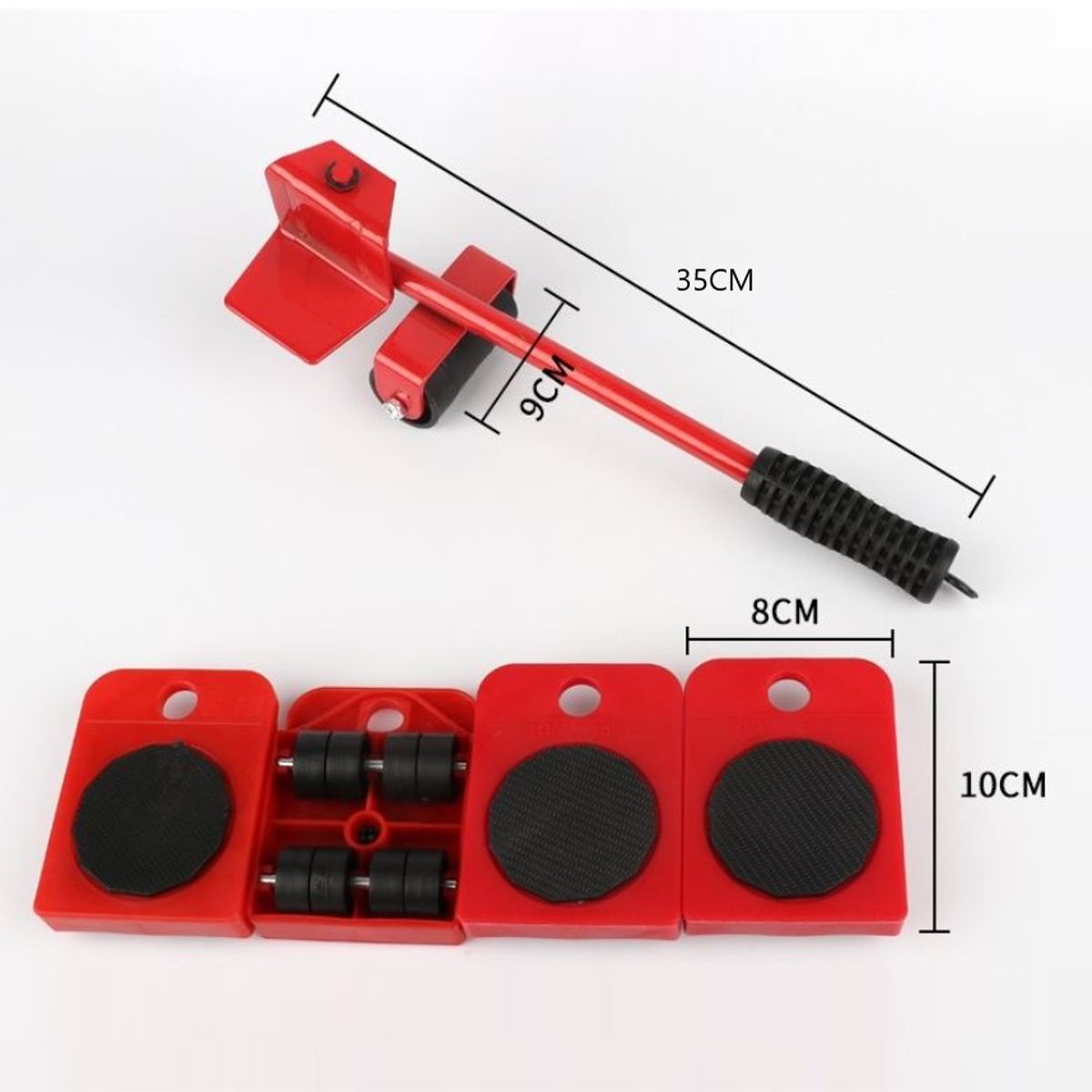 GENERICO - Set para Mover Muebles Elevador de muebles Moving Helpers Set 5 Pcs