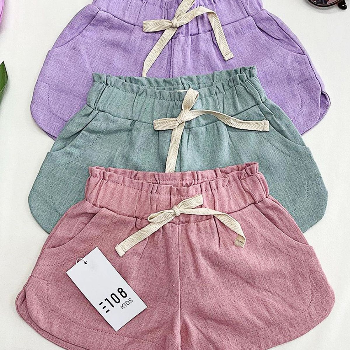 GENERICO - Short Niña Casual Angie Color Lila Estacion 108