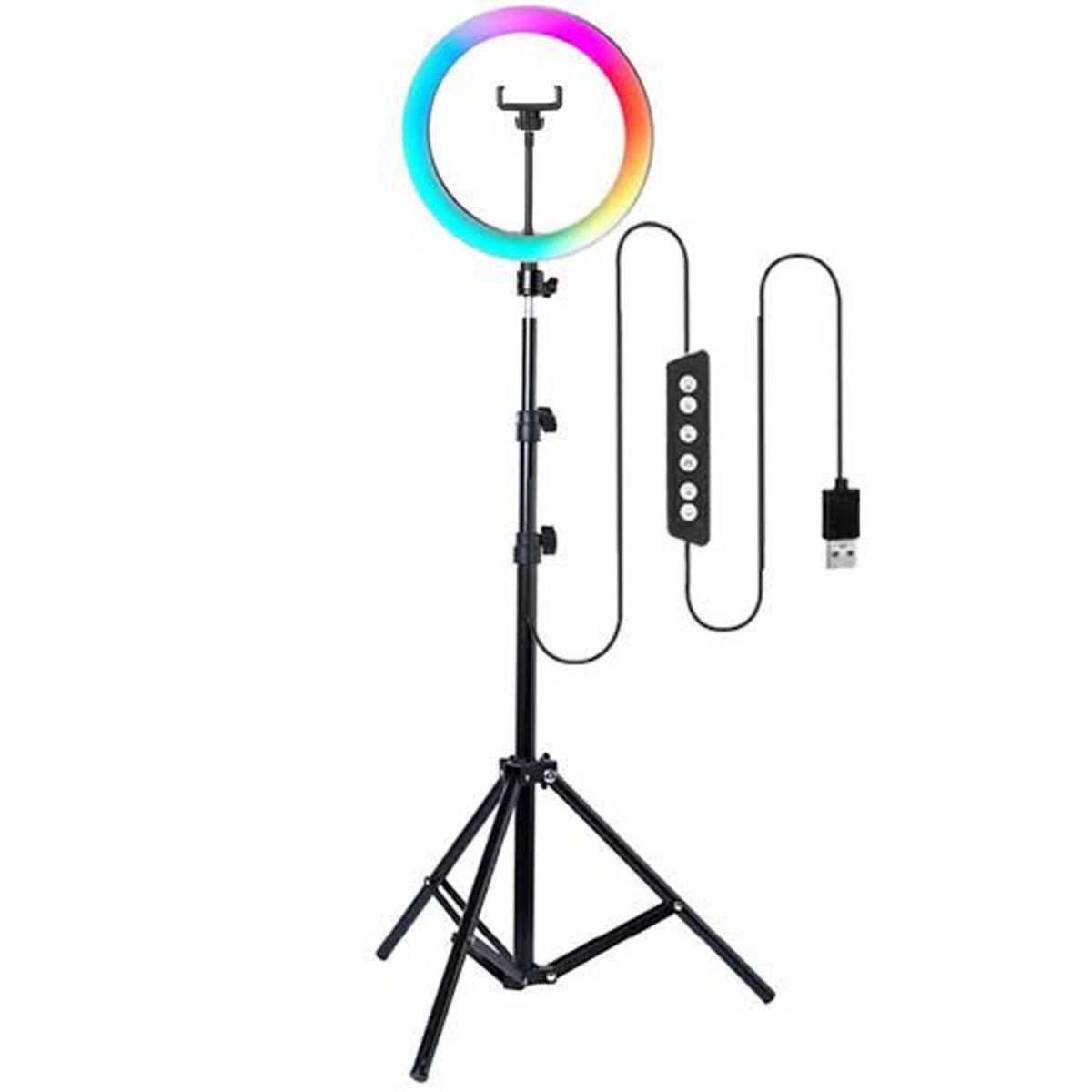 OEM - Aro LED RGB 8pulg 20cm para TikTok Instagram  Tripode 210cm