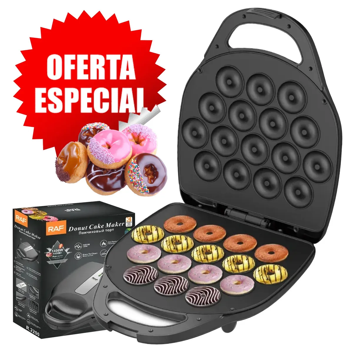 RAFF - Maquina RAF para hacer 16 DONUTS exclusivo