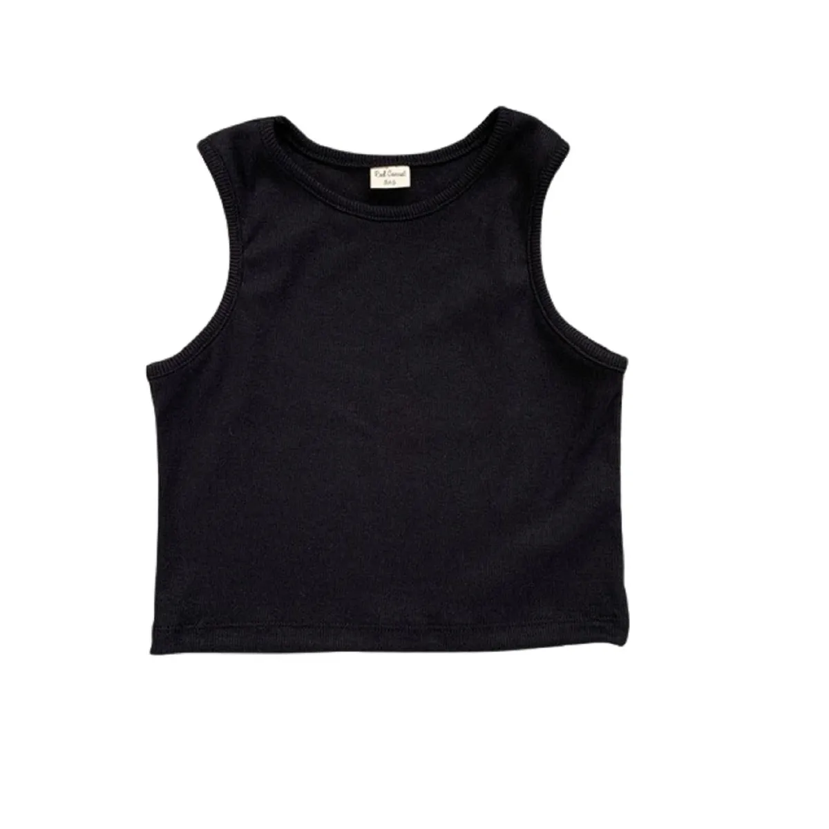 RED CARROT - Top nina sin mangas algodon negro