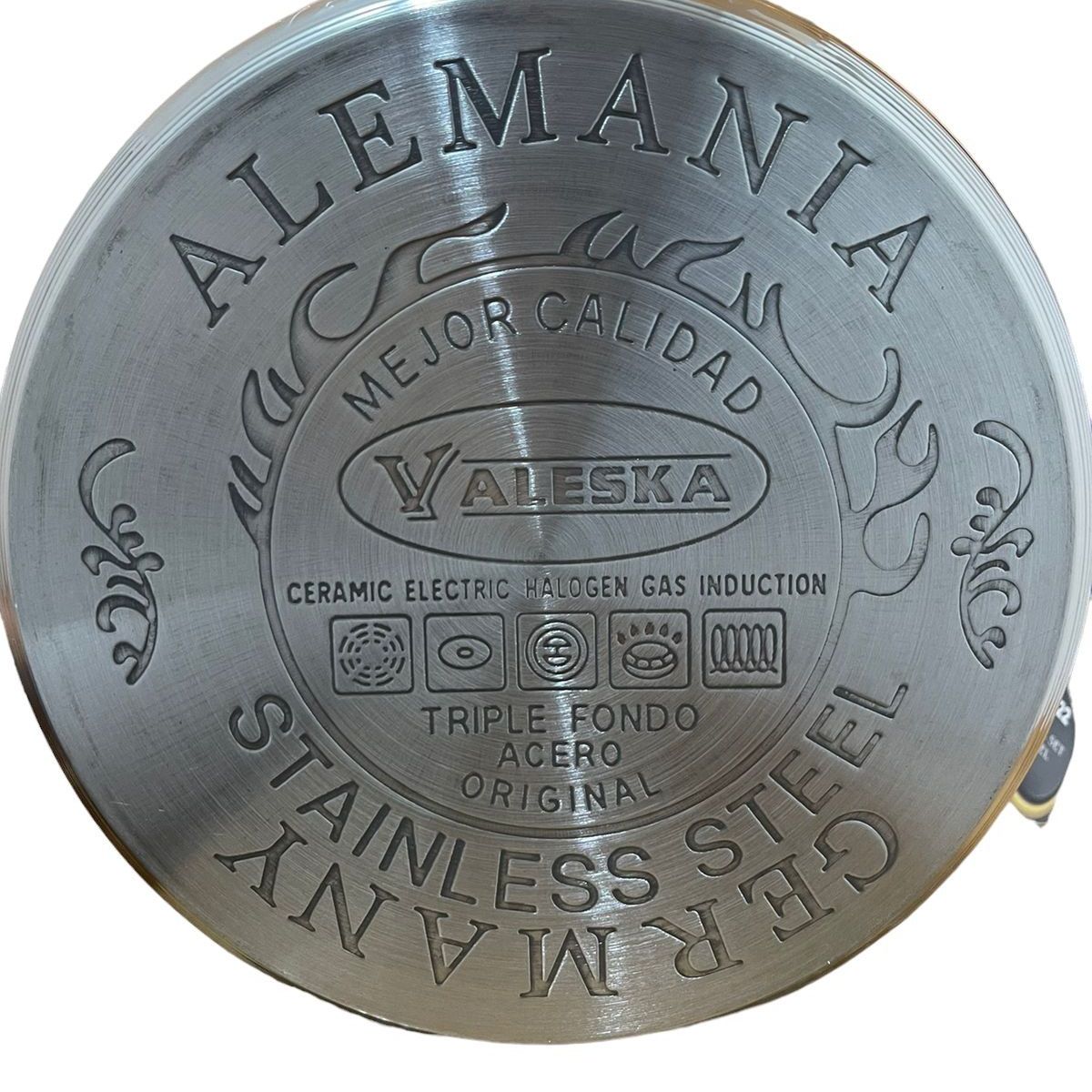 VALESKA - Ollas 12 Piezas Acero Quirúrgico Valeska