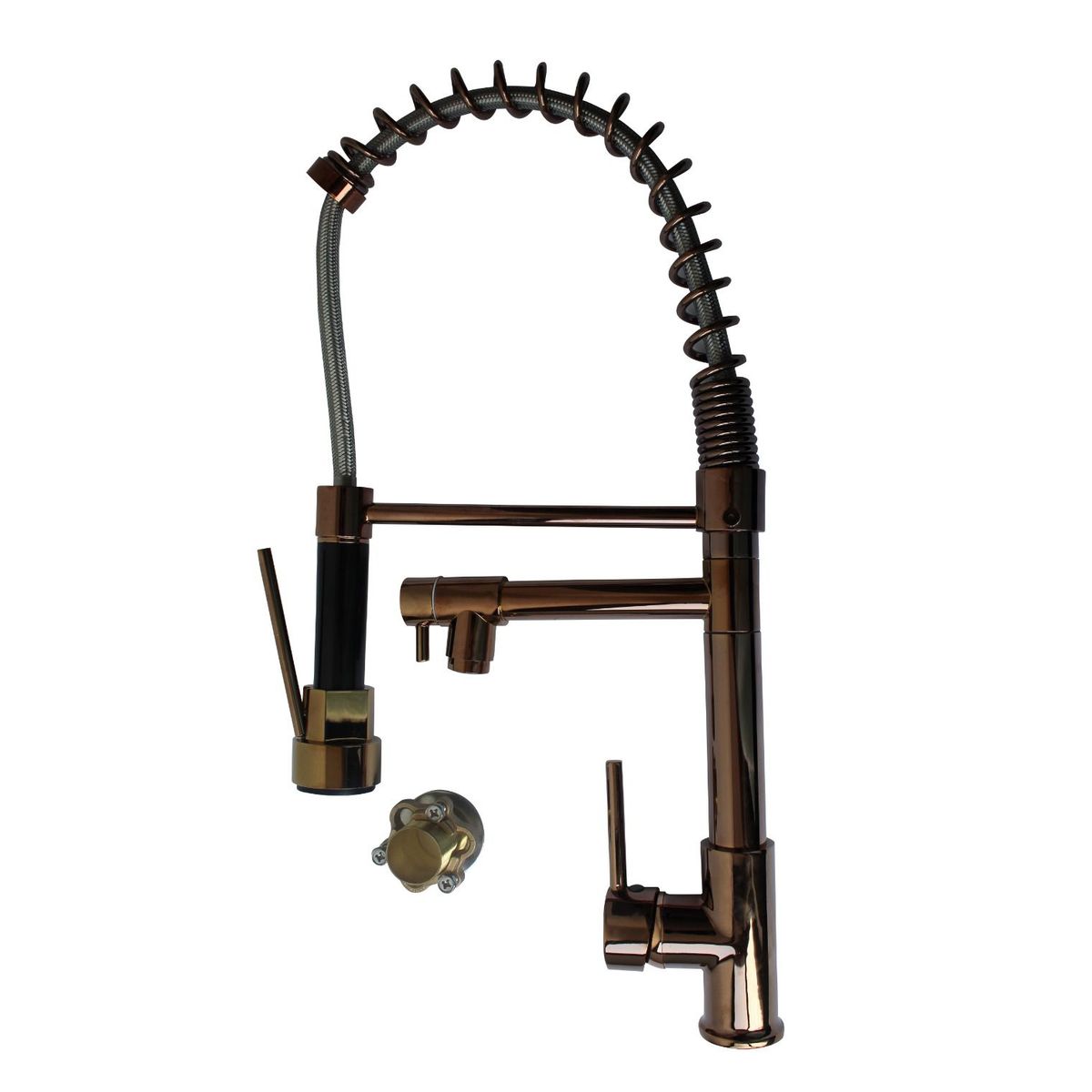 GENERICO - Mezcladora de Cocina Caño Doble - Oro Rosa