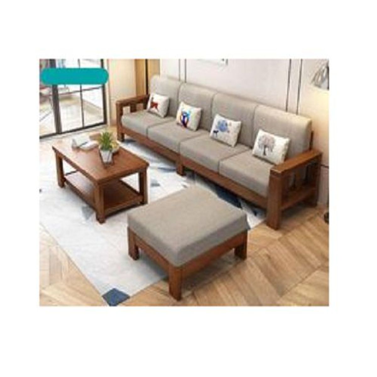 DMUEBLES - SALA DMUEBLES ROCKETT 4 + BANCA + MESA DE CENTRO