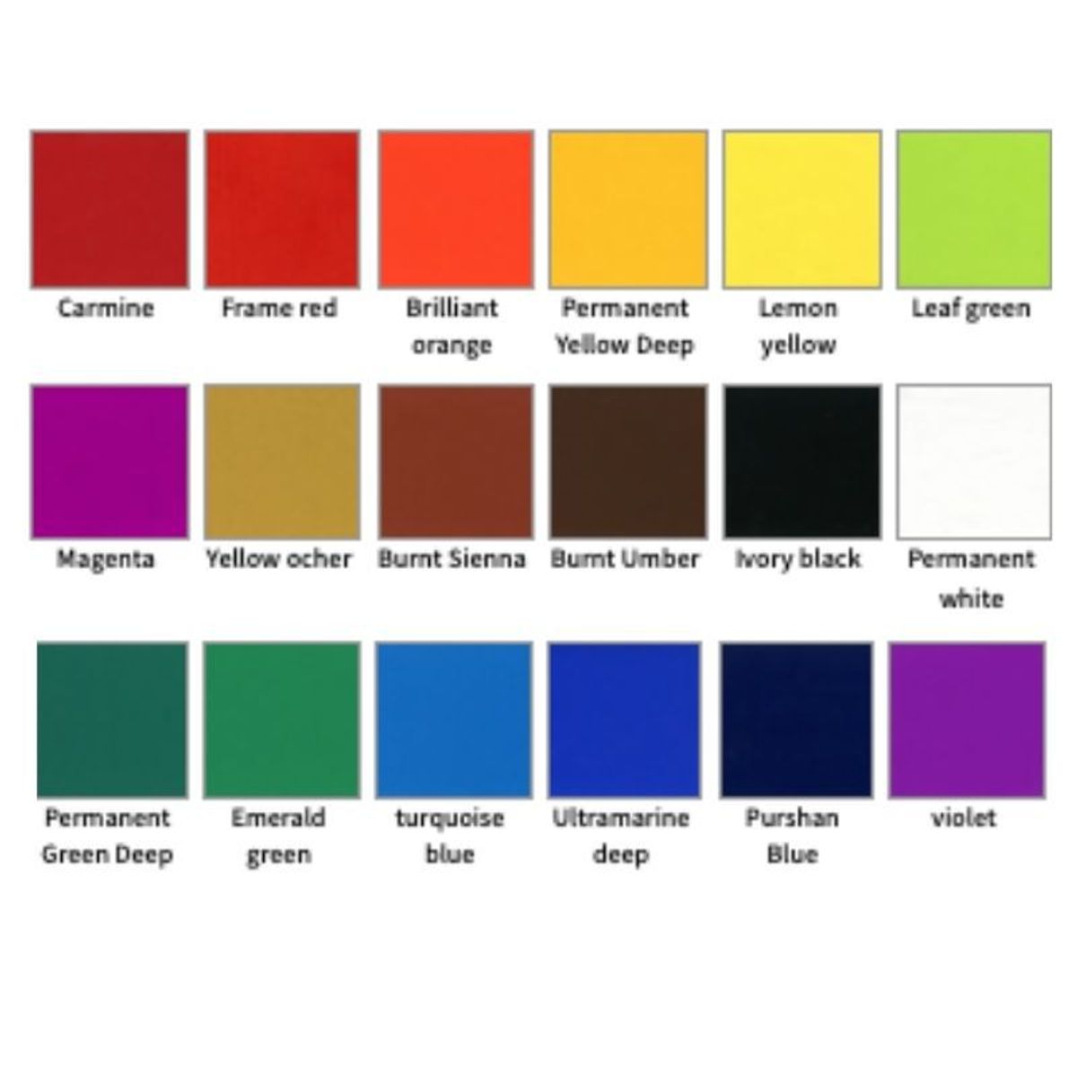 GENERICO - HOLBEIN Tempera Gouache set 5 ml 18 colores