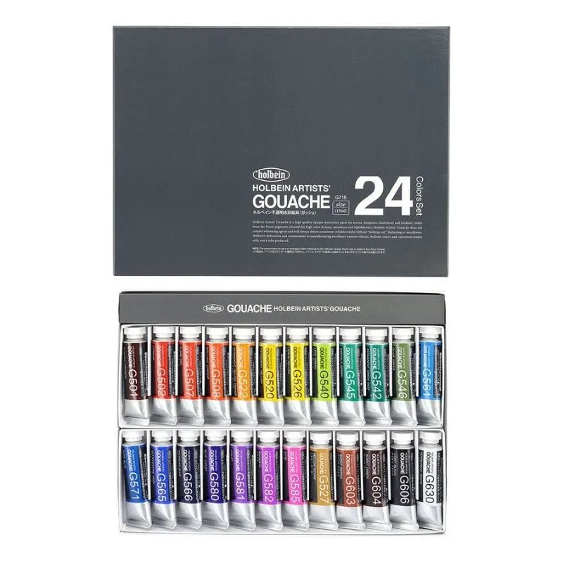 GENERICO - HOLBEIN Tempera Gouache set 15 ml 24 colores