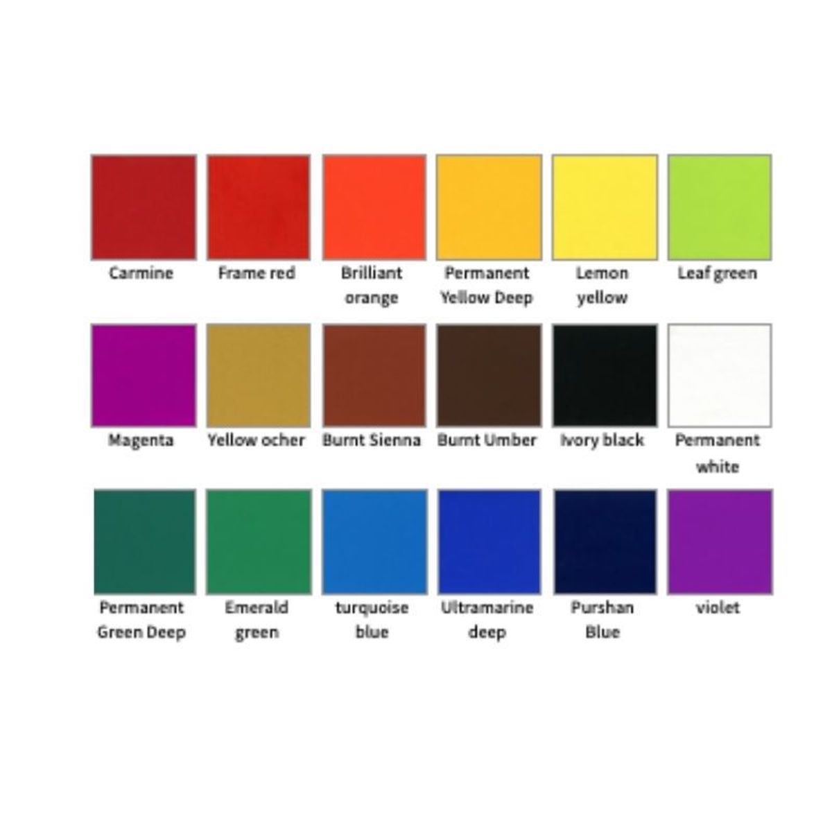 GENERICO - HOLBEIN Tempera Gouache set 15 ml 18 colores