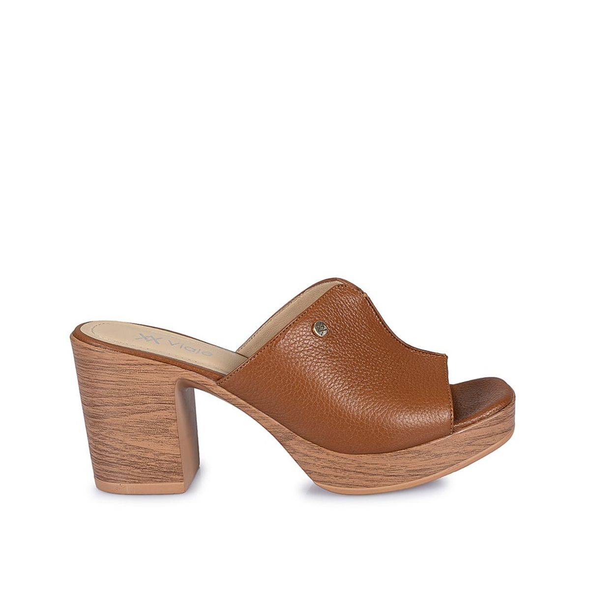 VIALE - Sandalia Sueco Casual SOFI-2403 Natural Viale Cuero