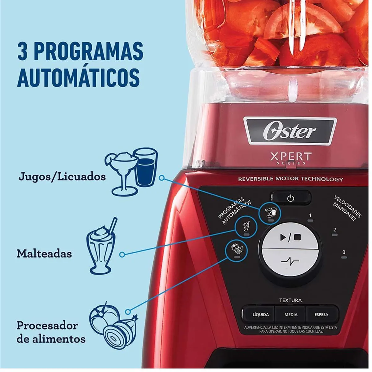 OSTER - Licuadora Xpert Series con vaso Blend N Go Oster BLST3BRPG053 ROJO