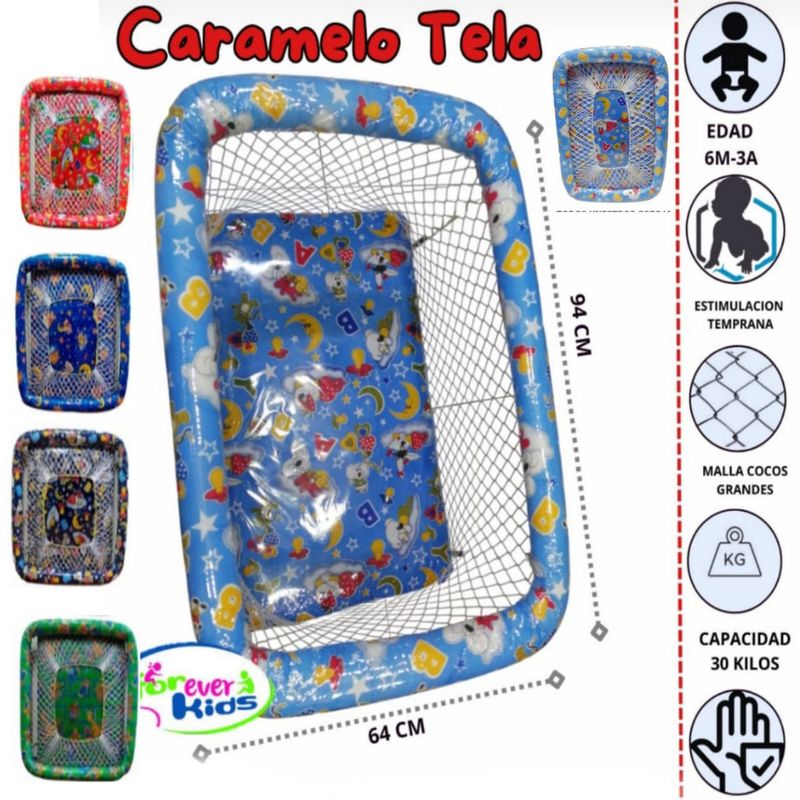 GENERICO - Corral para Bebes Acolchado Plegable MODELO CARAMELO