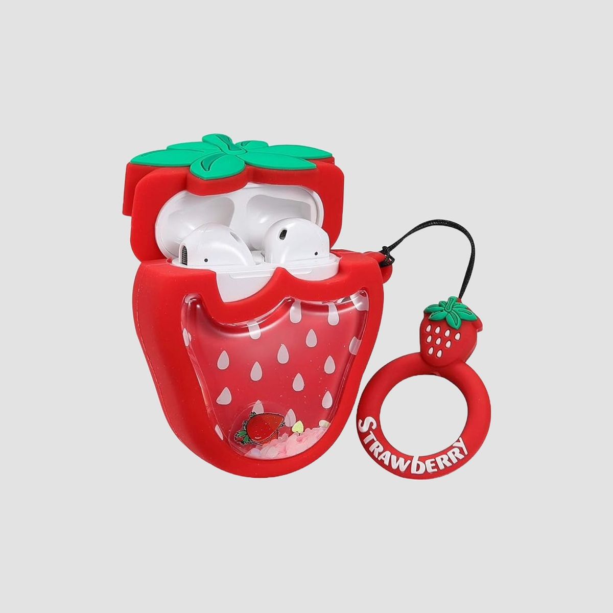 GENERICO - Funda para AirPods 2da generacion - Strawberry glitter